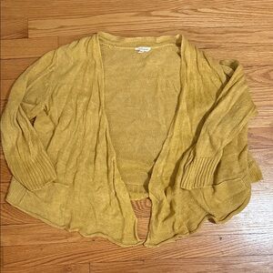 Eileen fisher cardigan shrug sweater marigold yellow sz L large